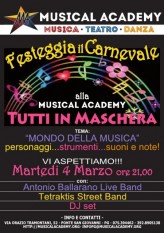 Tuesday, March 4th at 21:00 CARNIVAL at MUSICAL ACADEMY PERUGIA!